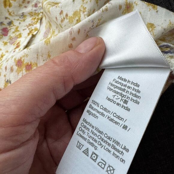 J.Crew Cotton-voile button-front top in soft posies Sz S - Picture 9 of 13